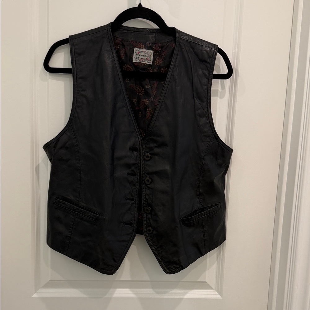 Black Leather Vest